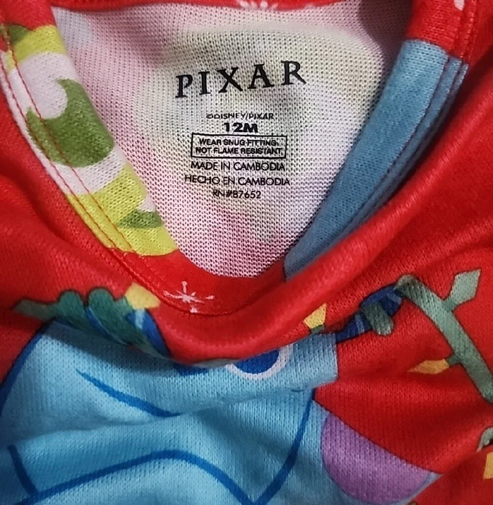 Pixar Holiday Monster's Inc. Pajama Set 12M
